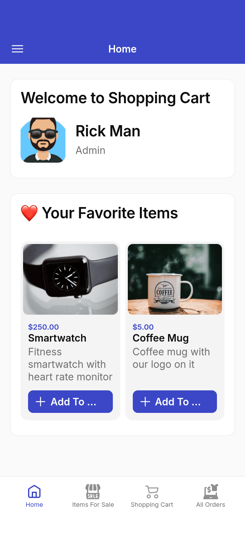 Shopping Cart Template