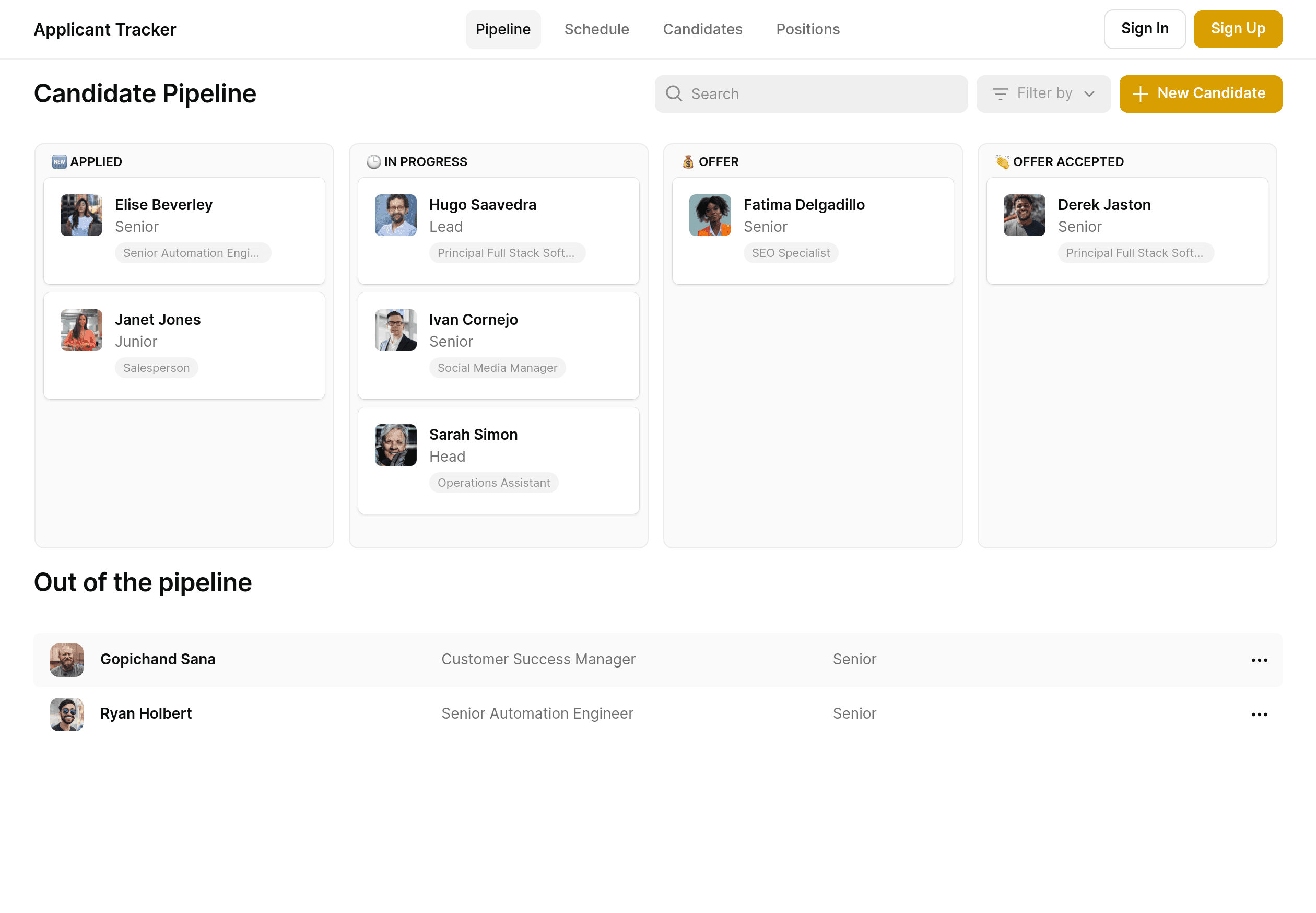 Applicant Tracker Template